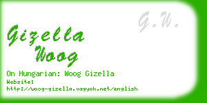 gizella woog business card